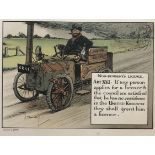 CHARLES CROMBIE LITHOGRAPH IN COLOURS FROM MOTORITIS OR OTHER INTERPRETATIONS OF THE MOTOR ACT