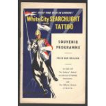 SEARCHLIGHT TATOO SOUVENIR PROGRAMME IN AID OF THE SOLDIERS SAILORS AND AIRMEN FAMILIES ASSOCIATION