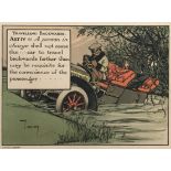 CHARLES CROMBIE LITHOGRAPH IN COLOURS FROM MOTORITIS OR OTHER INTERPRETATIONS OF THE MOTOR ACT