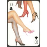 FOUR LARGE PROMOTIONAL PLAYING CARDS FROM AGENT PROVOCATEUR CATALOGUES