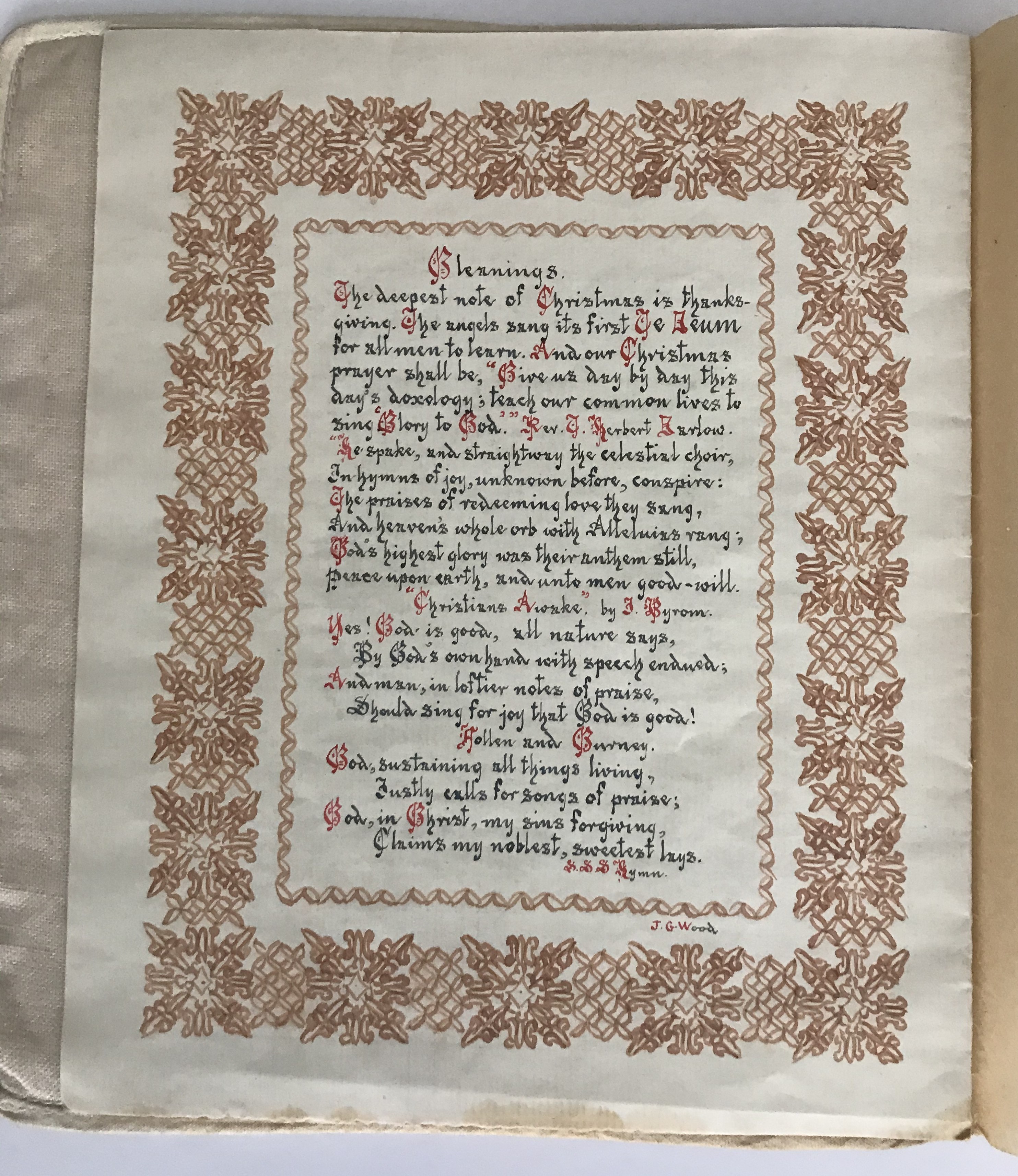 UNUSUAL HANDWRITTEN PORTIR’S SPEECH WITH CLOTH COVERS BY J.G. WOOD - Image 9 of 9