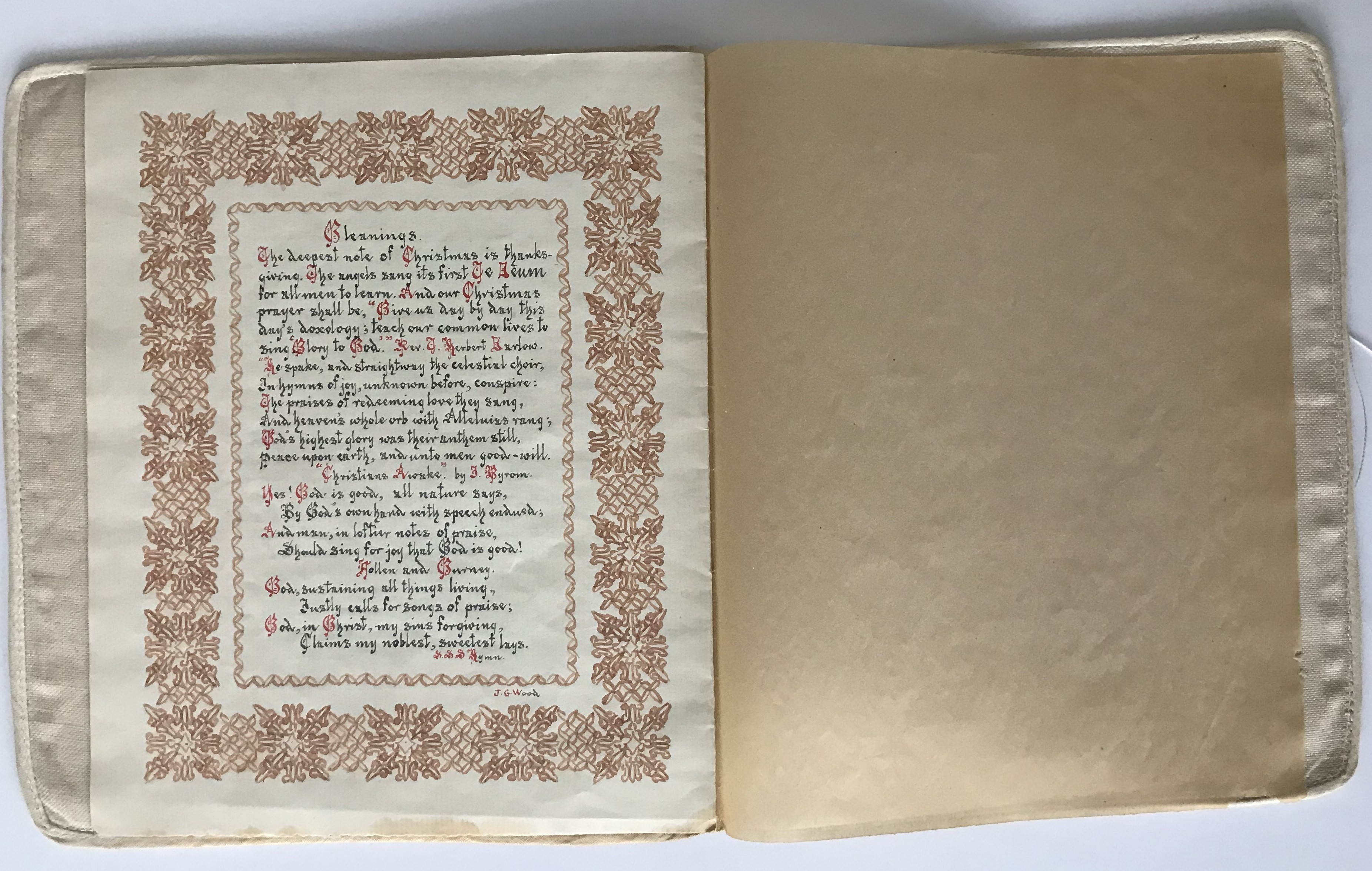 UNUSUAL HANDWRITTEN PORTIR’S SPEECH WITH CLOTH COVERS BY J.G. WOOD - Image 8 of 9