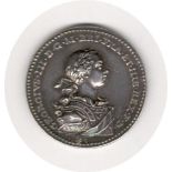 CORONATION OF GEORGE III MEDAL 1761 34MM DIAMETER IN SILVER BY L.NATTER