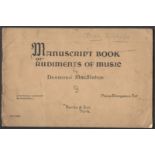 MANUSCRIPT BOOK OF RUDIMENTS OF MUSIC BY DESMOND MACMAHON