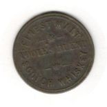 IRISH 1790s ADVERTISING TOKEN FOR FINEST MALT TOOLE'S BLEND SCOTCH WHISKEY