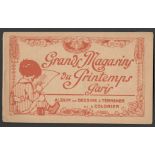 GRANDS MAGASINS DU PRINTEMPS PARIS ALBUM DE DESSINS A TERMINER ET A COLORIER