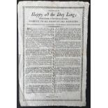 ANTIQUE PRINT PAGE TEXT THE WAY TO BE HAPPY ALL THE DAY LONG DESCRIBED IN SEVERAL RULES