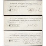 DIVIDEND RECEIPT NOTES WITH EMBOSSED TAX STAMP 1830 (15)