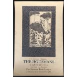 THE HOUSMANS THE NATIONAL BOOK LEAGUE SMALL POSTER 1975