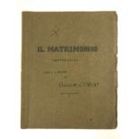 IL Matrimonio Cavatina Buffa - Parole e Musica di Guglielmo Cumbo handwritten music manuscript