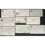 SMALL COLLECTION OF VARIOUS INSURANCE RECEIPTS