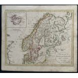 EARLY MAP OF SWEDEN, DENMARK, NORWAY AND FINLAND FROM THE BEST AUTHORITIES