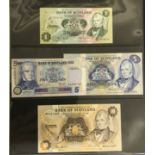 FOUR VARIOUS EARLY SCOTTISH POUNDS BANKNOTES