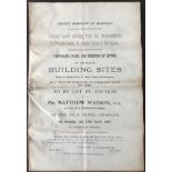 BURNLEY 1897 PARTICULARS PLANS & CONDITIONS OF LETTING VALUABLE BUILDING SITES TO BE LET BY AUCTION