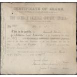1902 THE ROCHDALE CARRIAGE COMPANY SHARE CERTIFICATE