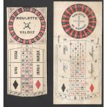 GAMBLING EPHEMERA CASINO ROULETTE DE MONACO / YILDIZ CARDS