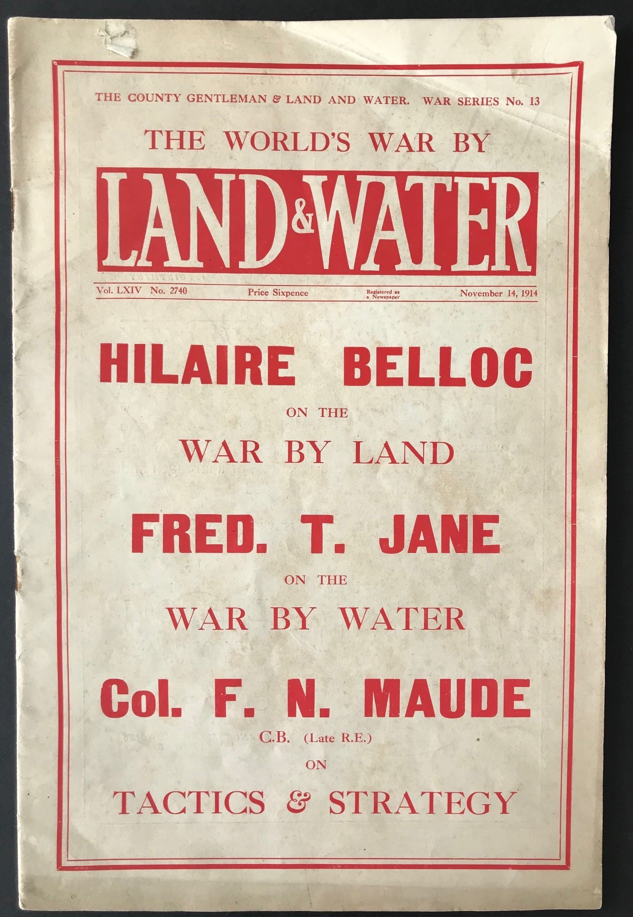 1914 THE COUNTY GENTLEMAN AND LAND WATER -WAR SERIES No. 13