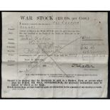 1915 WAR STOCK CERTIFICATE