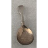 HALLMARKED SILVER LONDON 1837 (POSSIBLY BY CHARLES SHIPWAY) TEA CADDY SPOON