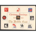 1945 THE MIDDLE EAST CHRISTMAS GREETINGS CARD