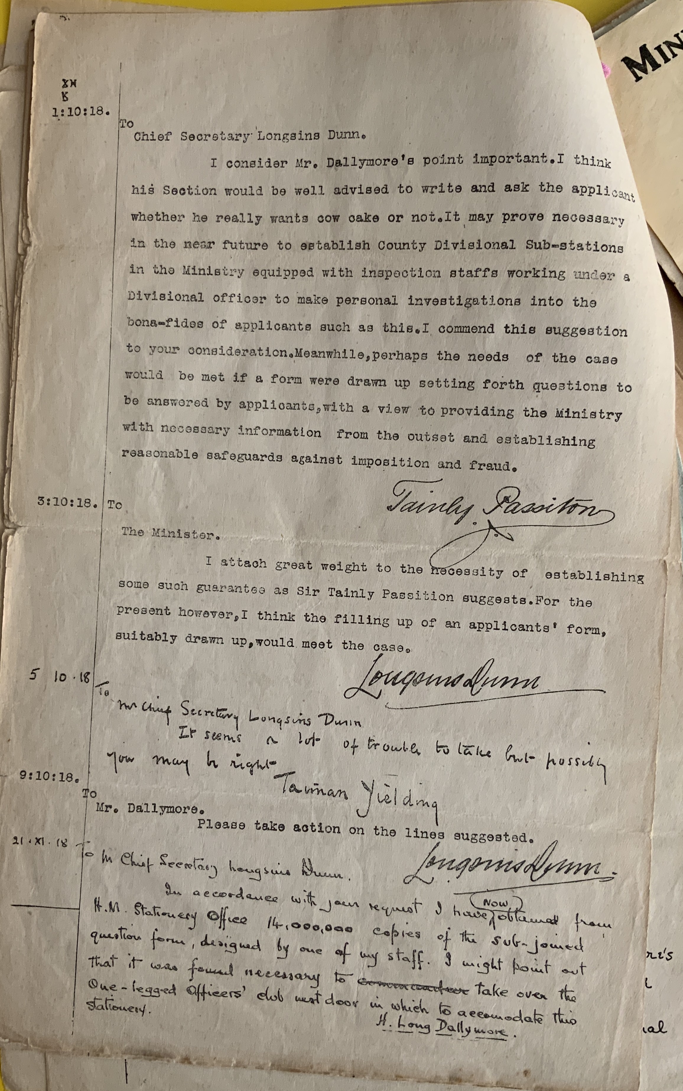 MINISTRY OF STATE CONTROL 1918-1919 COURT CASE - Image 15 of 19