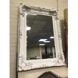 WHITE SWEPT MIRROR - VERY HEAVY