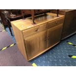 ERCOL TWO DRAWER CUPBOARD