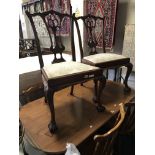 TWO CHIPPENDALE CHAIRS