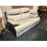 LAZEBOY FRANKLIN 2 SEATER ELECTRIC SOFA - GREY