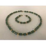 GEMSTONE NECKLACE & BRACELET