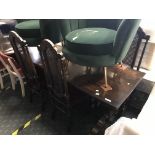 OAK REFECTORY TABLE & FIVE CHAIRS