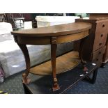 WALNUT TWO TIER HALL TABLE