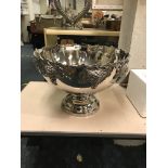 SILVER PLATE GRAPE PUNCH BOWL