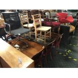 VICTORIAN WIND OUT TABLE & EIGHT CHAIRS