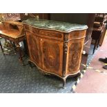 MARBLE TOP FRENCH STYLE CABINET
