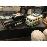 VW CAMPER & BLACK TAXI TINPLATE MODELS