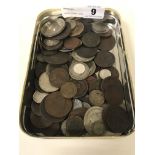 TIN OF COINS - 18THC -20THC - SOME SILVER