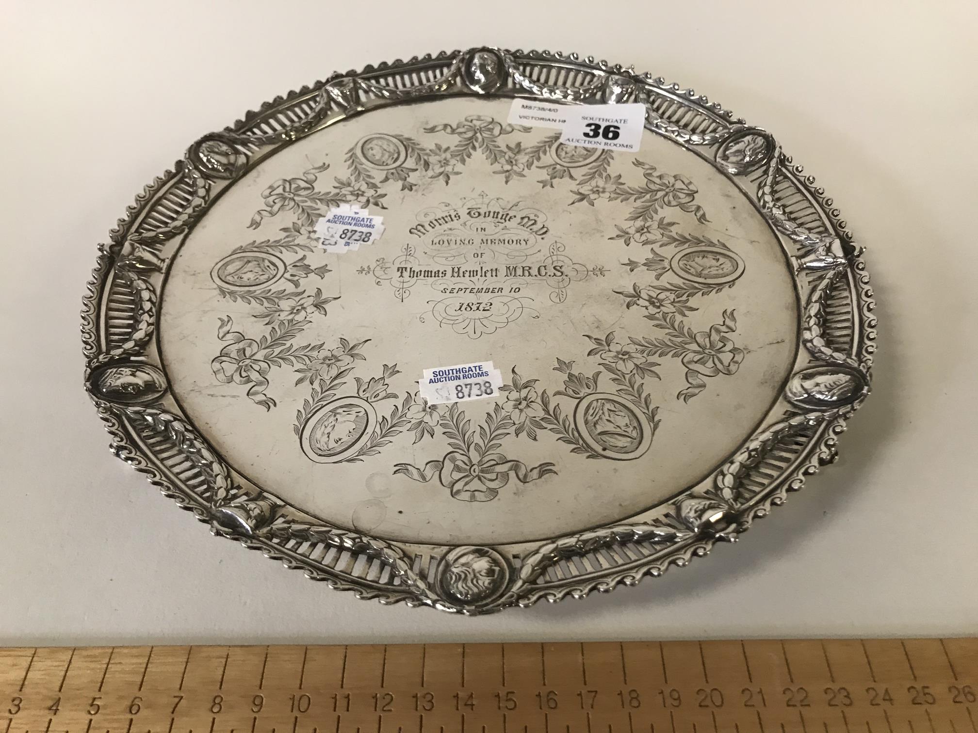 VICTORIAN HM SILVER SALVER