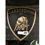 CAST IRON LAMBORGHINI SIGN