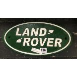 CAST IRON LAND ROVER SIGN