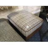 BROWN LEATHER SISSI ITALIA FOOTSTOOL