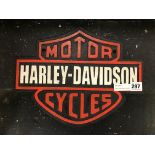 CAST IRON HARLEY DAVIDSON SIGN