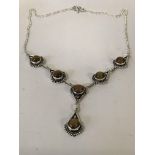 925 SILVER & TIGERS EYE NECKLACE