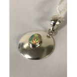 STERLING SILVER OPAL PENDANT