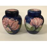 PAIR OF MOORCROFT GINGER JARS