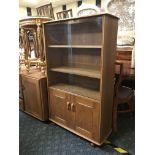 ERCOL GLAZED BOOKCASE