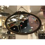 OVAL FLORAL MIRROR