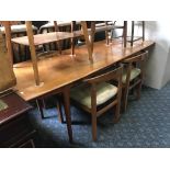 TEAK DINING TABLE & 4 CHAIRS