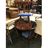 SMALL ROUND TABLE & TWO CHAIRS