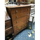 1960'S FIVE DRAWER CHEST